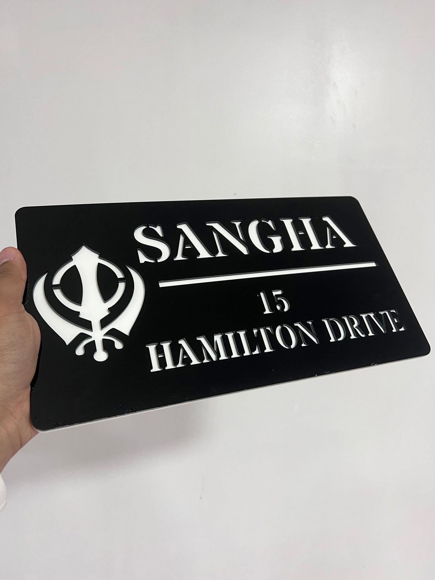 SIKH KHANDA PUNJABI HOUSE SIGN - 13 x 7