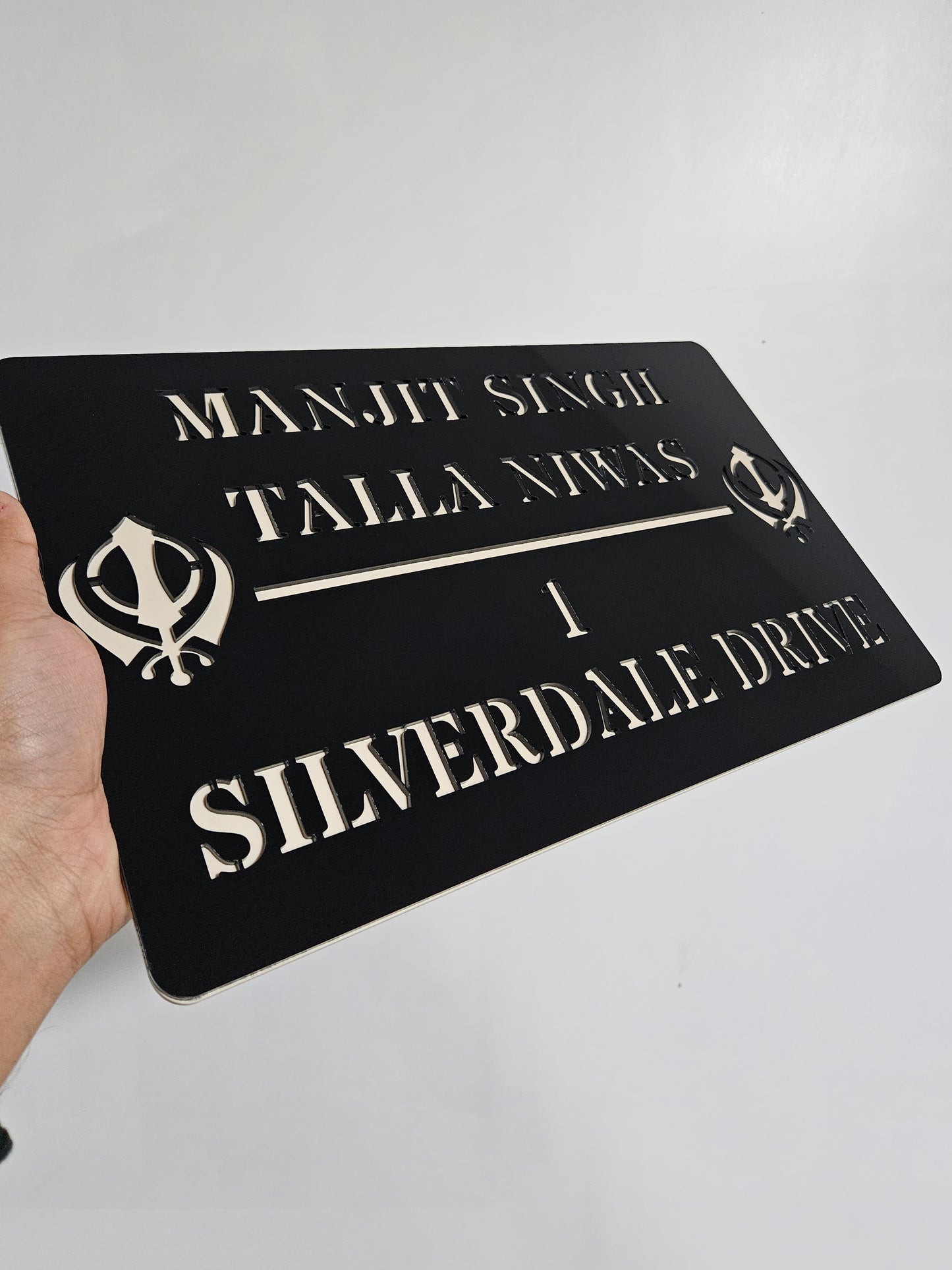 SIKH KHANDA PUNJABI HOUSE SIGN - 15 X 9