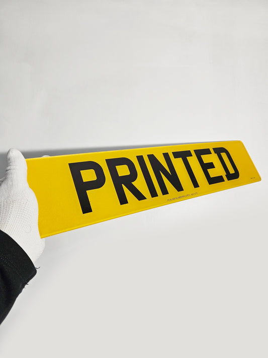 STANDARD NUMBER PLATES