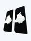 2x Punjab 4D Black White Symbol Badges/Decals 111x45mm